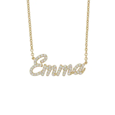 תליון יהלומים שרשרת שם