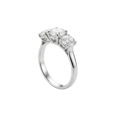 טבעת יהלומים פנינה